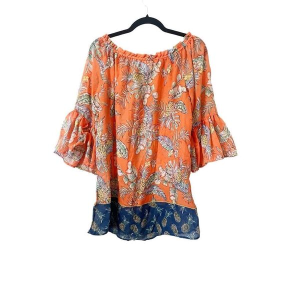 Beach‎ by BeachLunchLounge Pineapple Tropical Beach Coverup Mini Dress - Picture 2 of 4